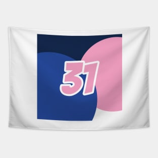 Esteban Ocon Coloured Circles - Driver Number Tapestry