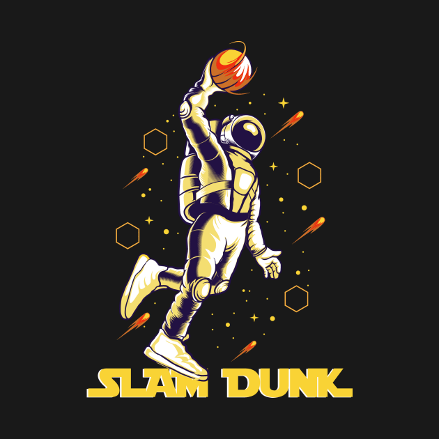 Slam Dunk Astronaut Basketball Player by Teewyld