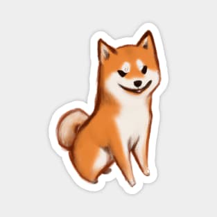 Cute Shiba Inu Drawing Magnet