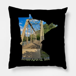 Minneapolis, Minnesota - Nicollet Island bridge Pillow