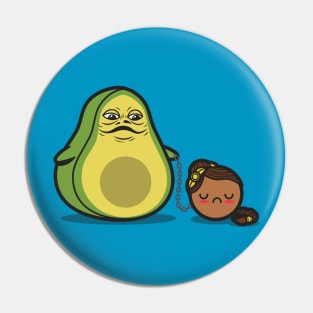 Cute Kawaii Avocado Guacamole Science Fiction Funny Parody Pin