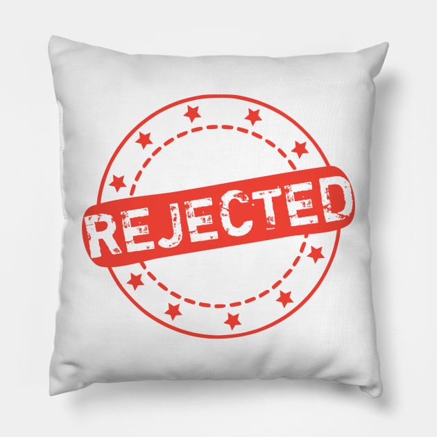 Rejected Stamp Icon Pillow by Designso