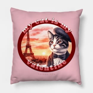 My Cat Is My Valentine Tuxedo Life 0ET Pillow