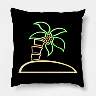 Neon Palm Tree Pillow
