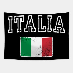 Italia Flag Italy Italian Vintage Distressed Fade Tapestry