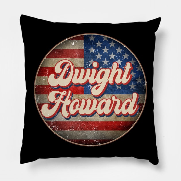 American Flag Sports Howard Proud Name Basketball Pillow by bright girl waving