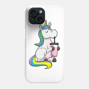 Unicorn with Bubble Tea Phone Case