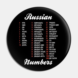 Russian Numbers Pin