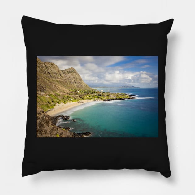 Hawaii Tropical Landscape Pillow by mcdonojj