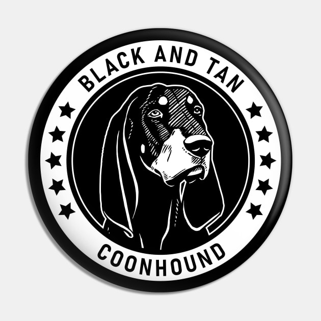 Black and Tan Coonhound Fan Gift Pin by millersye
