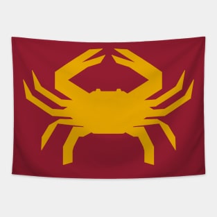 Radioactive Crab Logo Gold on Rad Tapestry