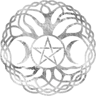 Triple Goddess with pentagram and tree of life Magnet