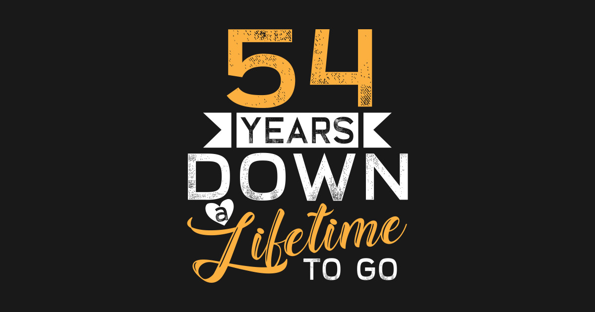 54 Years Down Wedding Anniversary Gift - 54th Wedding ...