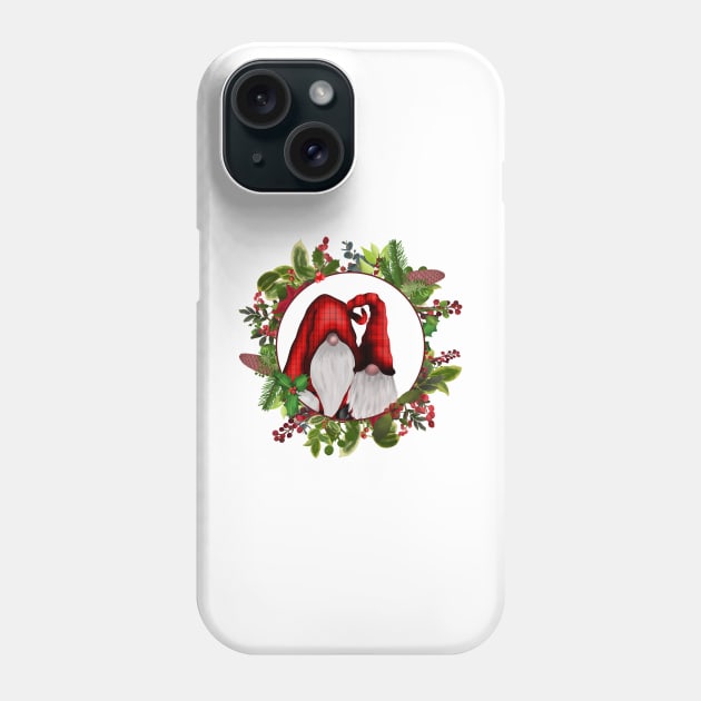 Gnome wreath Phone Case by CharlieCreates