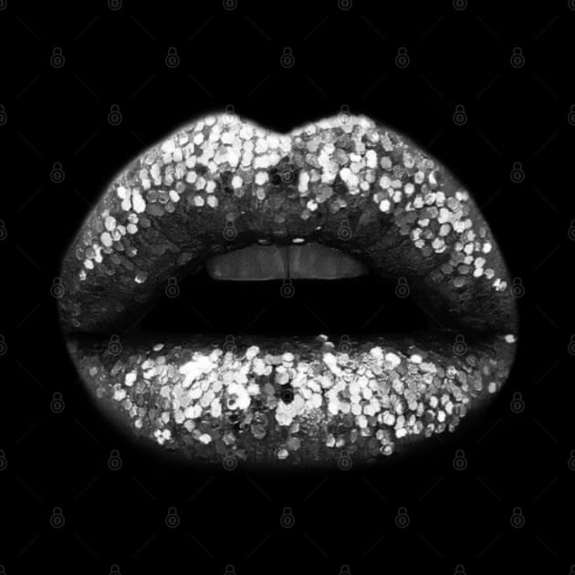 Glitter Lips 70s Fashion by PengellyArt