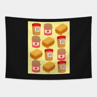 Peanut Butter And Jam Sandwich Patterns Tapestry