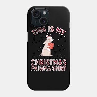 Funny Cute Christmas Rabbit Bunny Gift Pajama Santa Hat Xmas Phone Case