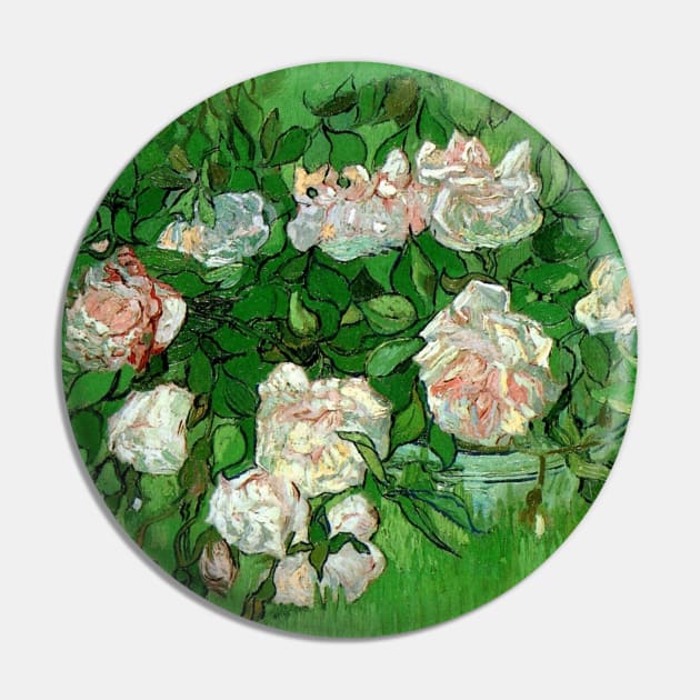 Still Life: Pink Roses by Vincent van Gogh Pin by MasterpieceCafe