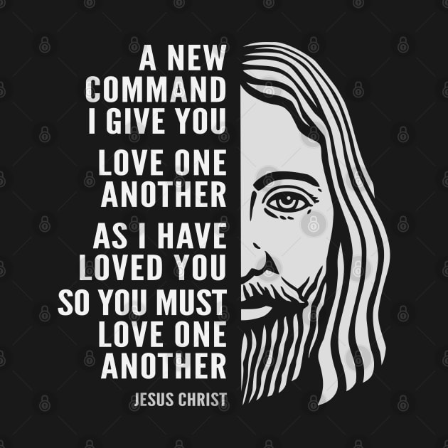 Jesus Christ Inspirational Quote: Love One Another by Elvdant