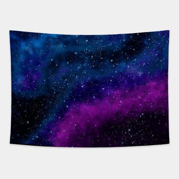 Blue, Purple, and Pink Nebula Tapestry by KelseyLovelle