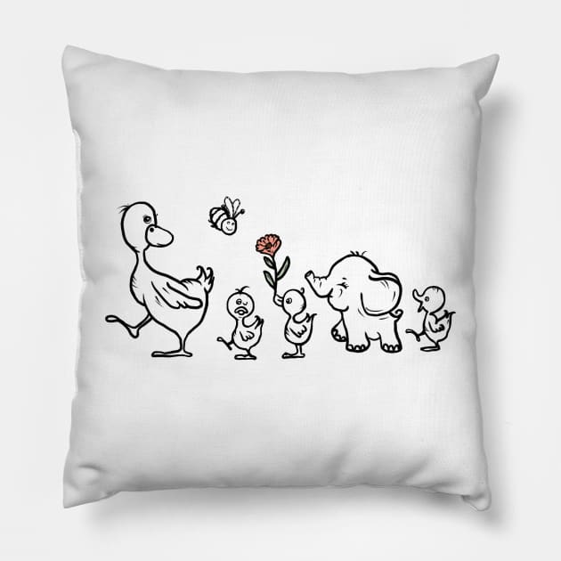 bunter lauf Pillow by Blumchen