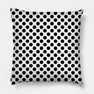 black and white polka dot pattern Pillow