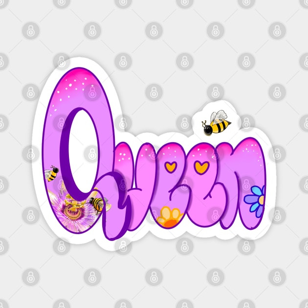 Queen The top 10 best Personalized Custom Name gift ideas for Queen girls and women,mother,daughter,sister,wife,niece,aunt,grandmother queen Magnet by Artonmytee