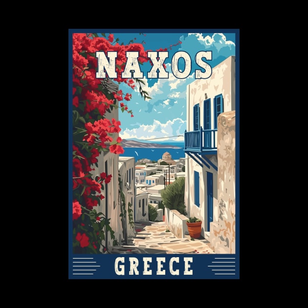 Naxos In Greece Mediterranean Paradise Travel Art by turtlestart