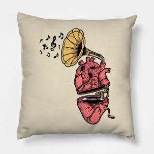 music is the soul of life Pillow