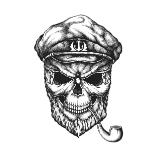 Sailor Skull in a peaked cap T-Shirt