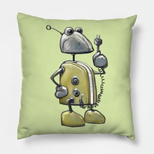 Little Yellow Robot Pillow