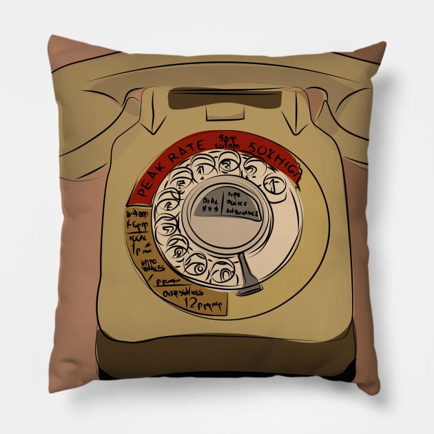 Corded phone Pillow by vixfx