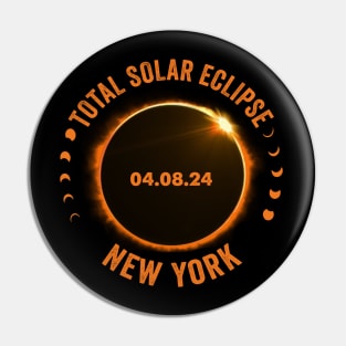 New York Total Solar Eclipse 2024 American Totality April 8 Pin