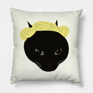 Yellow Scrunchy Cat Pillow