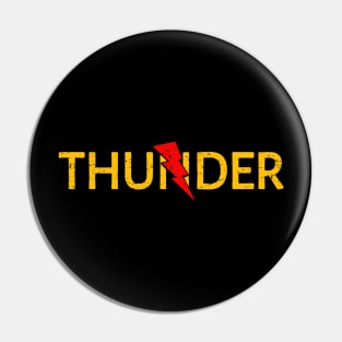 Thunder Grunge Logo Pin