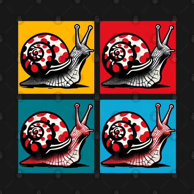 Pop Red Spotted Snail - Cool Aquarium Fish by PawPopArt