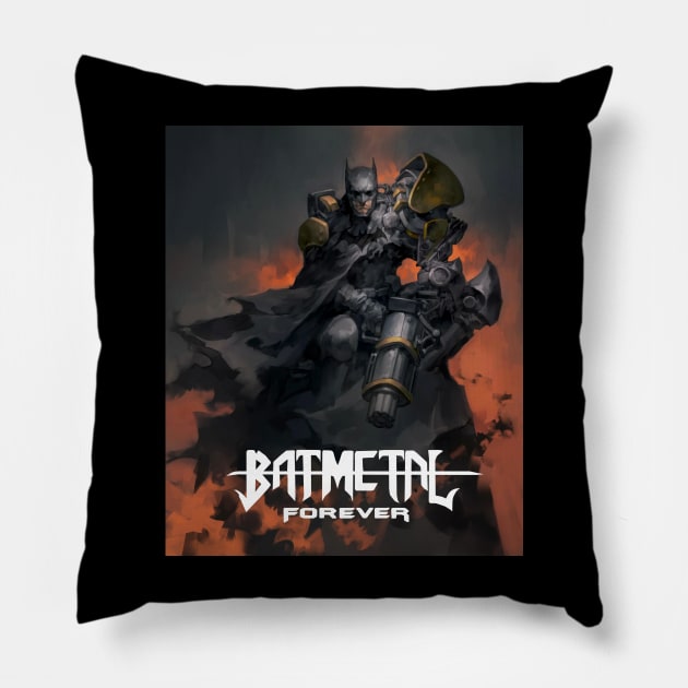 Batmetal Pillow by Hieumayart