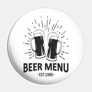 Beer Menu Est.1980 Year Pin