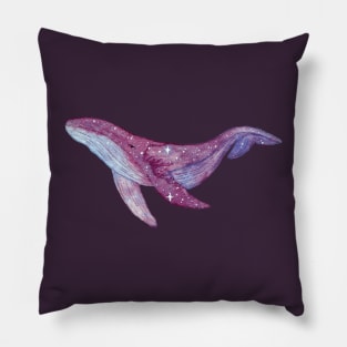 Blueberry galaxy whale Pillow