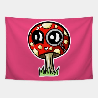 Magic Mushroom with a Monocle Tapestry