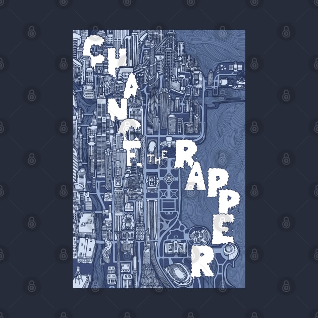 Chance the Rapper Chicago Map (Front) by illustravery