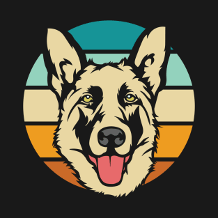 German Shepherd Retro Style Design T-Shirt