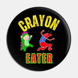 Crayon eater Pin