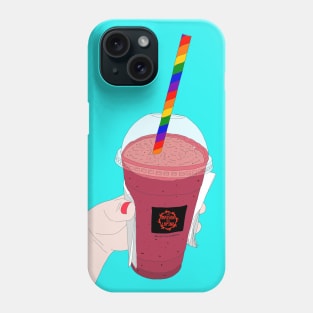 Salted Caramel Raspberry Ice Frappe in Pride Phone Case