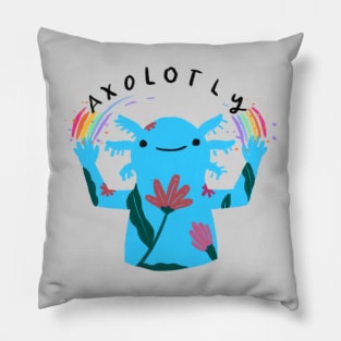 I Axolotly love my Axolotl - Blue Pillow