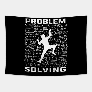 Problem Solving Climber Rock Climbing Bouldering Pun Tapestry