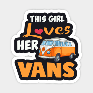 Girls Love Vans Magnet