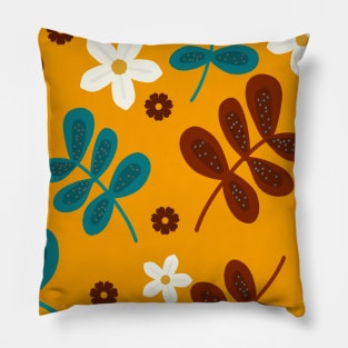 Flowers & Leaves Summer Pattern Pillow