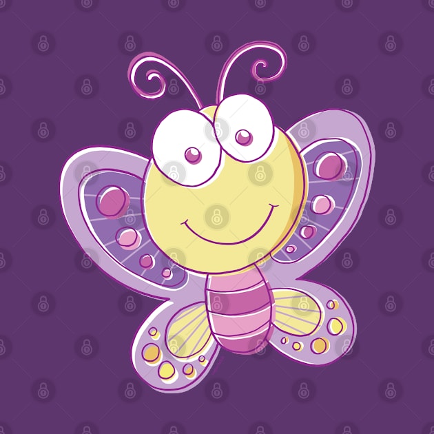 Cute Cartoon Butterfly by vaughanduck