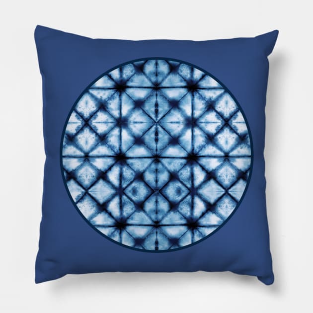 Paper Grid Shibori Pillow by Nina May Design Studio